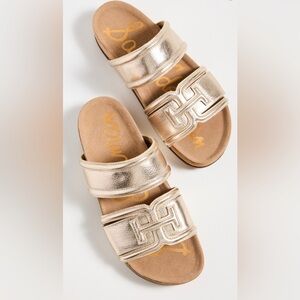 Sam Edelman Rowan Slide Sandal - Gold Leaf
Metallic Leather NIBOX Size 8